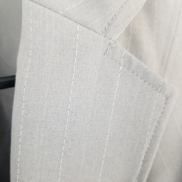 Lane Bryant Gray White striped Blazer Sz16 - Picture 3 of 8